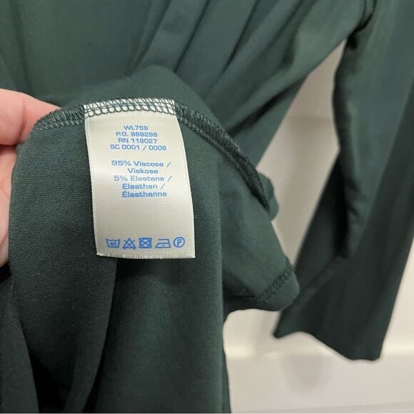 Boden faux wrap top solid hunter green size US 8 - Picture 3 of 4